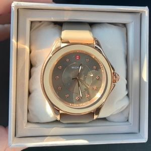 Michele Women's Cape Silicone Gray/Taupe Watch